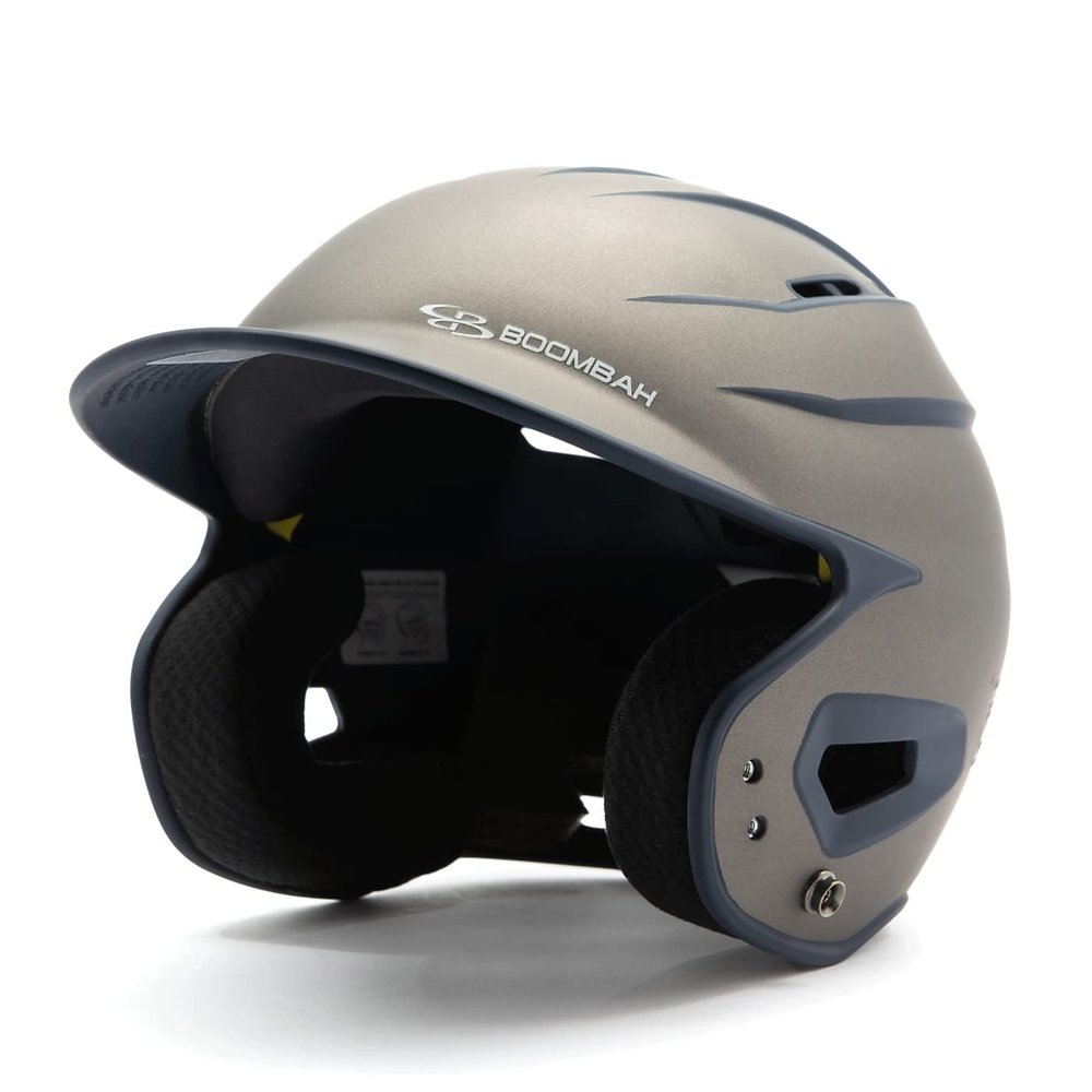 Boombah DEFCON Batting Helmet Sleek Profile Charcoal/Navy - Size Senior 7" - 7 3/4"