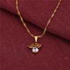 24K Gold Love Crystal Script Rhinestone Pendant Necklace Pendant Jewelry view 2