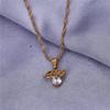 24K Gold Love Crystal Script Rhinestone Pendant Necklace Pendant Jewelry view 3