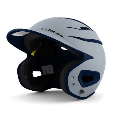 Boombah DEFCON Batting Helmet Sleek Profile Gray/Navy - Size Junior 6 1/4" - 7"