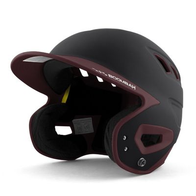 Boombah DEFCON Batting Helmet Black/Maroon - Size Senior 7" - 7 3/4"