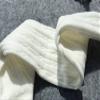 Monvecle Girls' Thick Cotton Stockings Socks Stretch Cable Knit Footed Tights White 10-14 view 4