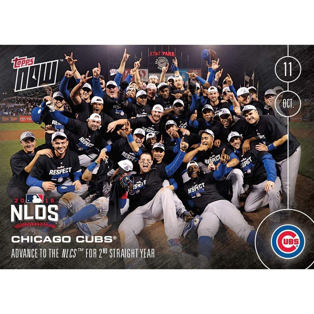 MLB Chicago Cubs Advance to The NLCS #572B Topps Now Trading Card