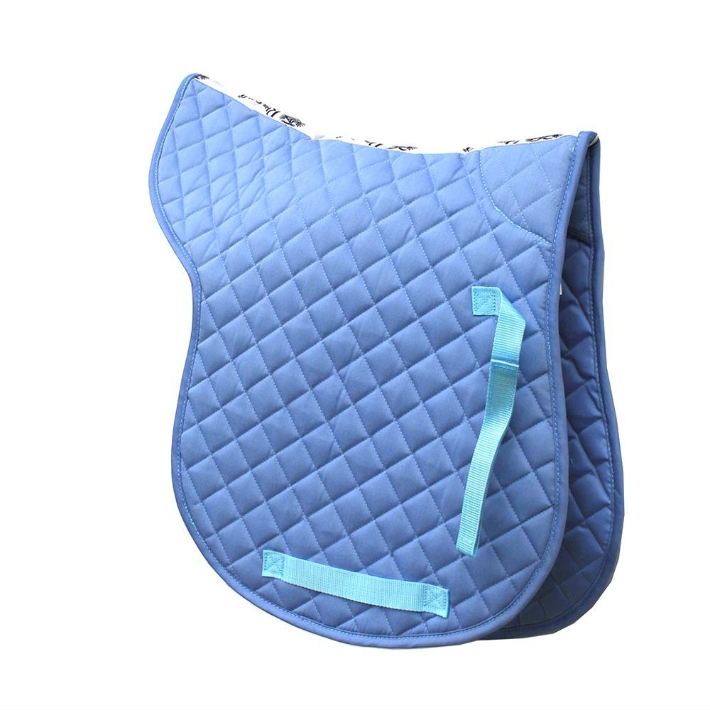 Rhinegold Cotton Quilted Numnah - Pony - Sky Blue