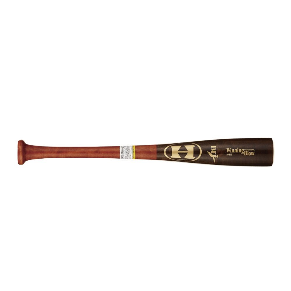 HI-Gold WBT-10992 Wooden Bat, for Hardness, Maple Size, Brown x Red Brown, 33.1 inches (84 cm)