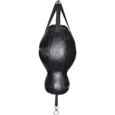 Bestzo Dummy Punching Body Bag - Wide Cylinder Hanging Stripes Black -40 Inch
