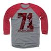 500 LEVEL Dylan Larkin Tee Shirt (Baseball Tee, XXX-Large, Red/Heather Gray) - Detroit Raglan Tee - Dylan Larkin Game R view 1