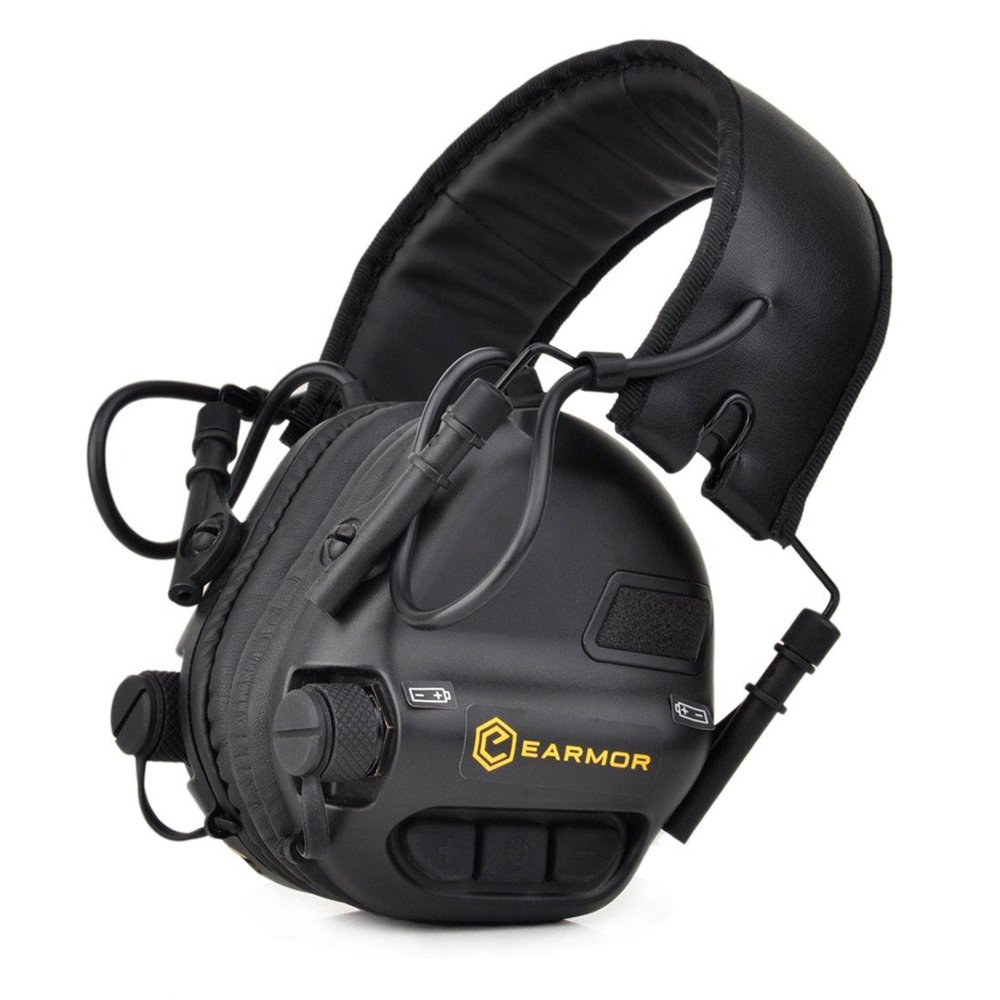OPSMEN Sport Sound Amplification Gunshot Noise Canceling Hearing Protection Electronic Earmuff Earphone Black M31