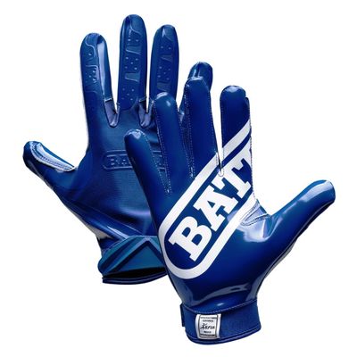 Battle Sports Double Threat Wide Receiver - Adult and Youth Football Gloves - Ultra Stick Gloves - Adult Large, Navy