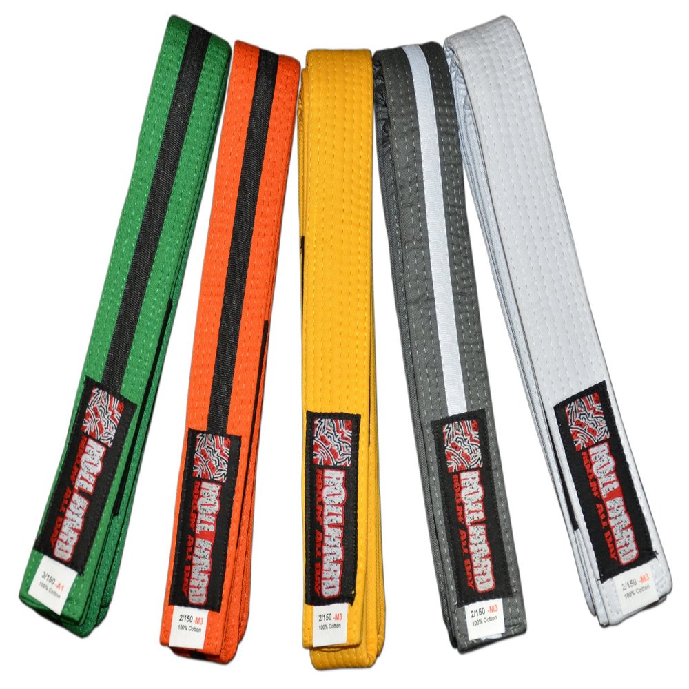 ROLL HARD Brand - Youth IBJJF Belts (Green, M1)