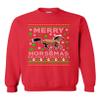Merry Horsemas Horse Animals Ride Ugly Christmas Funny DT Crewneck Sweatshirt (Small, Red) view 1