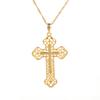 24K Gold Plated Classical Catholic Multilayer Celtic Cross Pendant Necklace Jewelry view 1