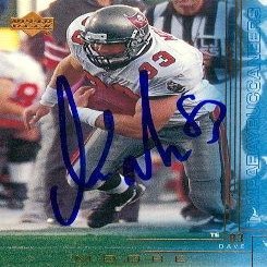 Sports Memorabilia Dave Moore Autographed Football Card (Tampa Bay Buccaneers) 2000 Upper Deck No.204