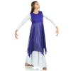 Danzcue Womens Dance Worship Pullover Vest Praise Dance Tunic for Women, Deep Purple, XX-Large-3X-Large view 1