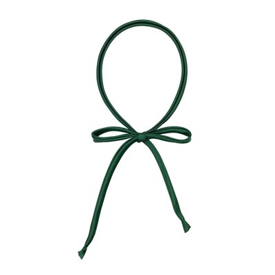 Women's Satin Long Bow Tie, Ladies Self Tied Ribbon Bowtie for Japanese Uniform JK Cosplay Shirt Decoration LBK-1 (Emerald)
