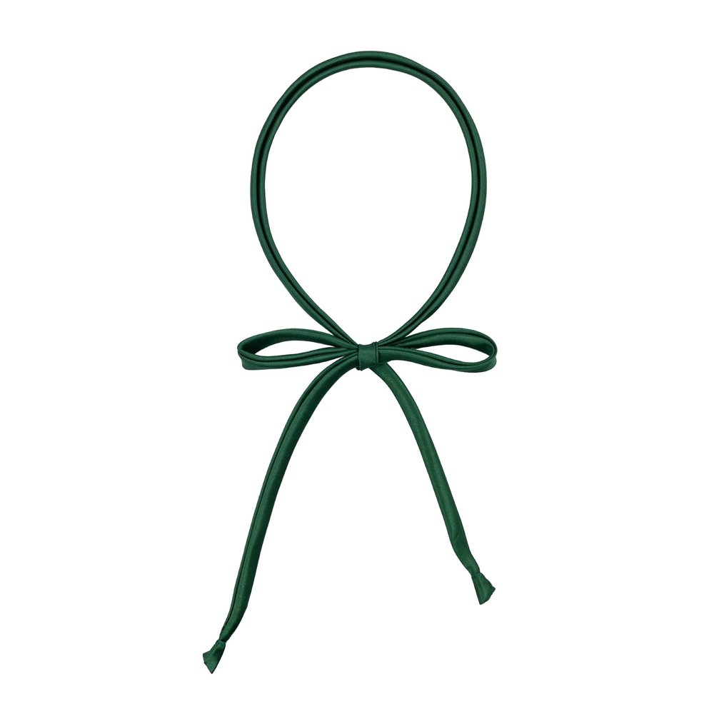 Women's Satin Long Bow Tie, Ladies Self Tied Ribbon Bowtie for Japanese Uniform JK Cosplay Shirt Decoration LBK-1 (Emerald)