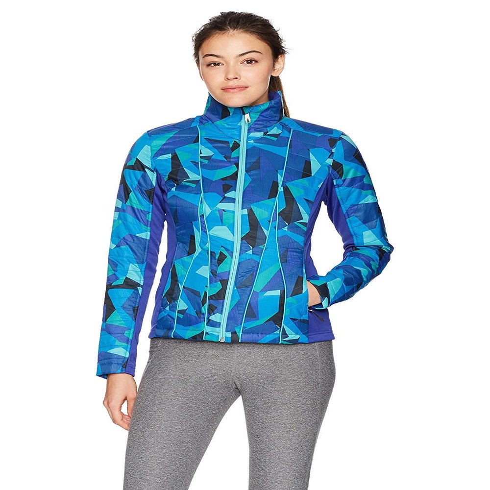Spyder Women's Glissade Insulator Jacket, Baltic CAMO Print/Blue My Mind, Medium