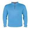Light Blue Youth Large Long Sleeve 1/4 Zip Pullover Wicking Sports Jacket view 1