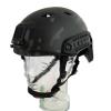 DLP Lightweight Tactical Bump Helmet - ImpaX Pro - High Cut OPS Core Military Combat Airsoft Helmet - MICH ACH - Integrated NVG Mount and ARC Rails  Worm Dial Fit (CP Black) view 1