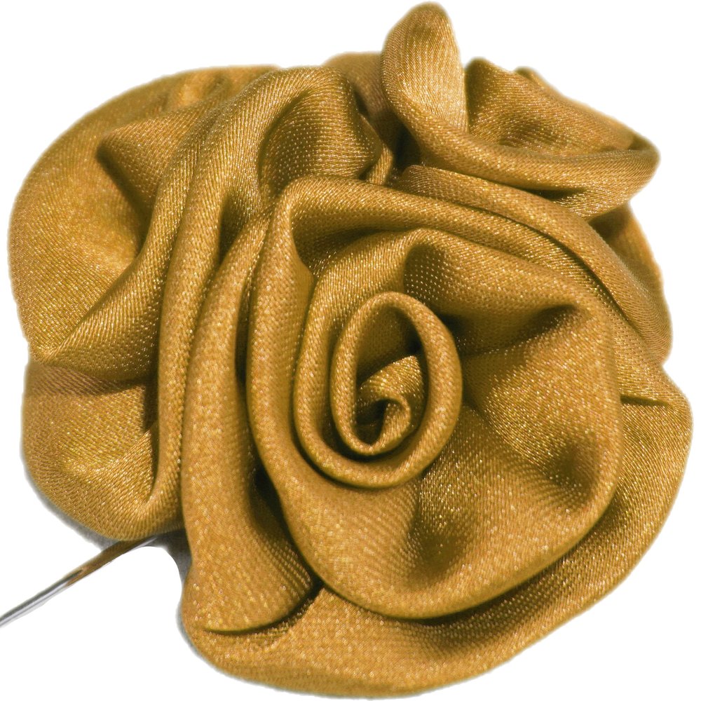 Flairs New York Gentleman's Essentials Premium Handmade Artisan Flowers Lapel Pins (Pack of 1 Pin, Dijon Yellow Bouquet)