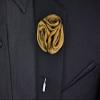 Flairs New York Gentleman's Essentials Premium Handmade Artisan Flowers Lapel Pins (Pack of 1 Pin, Dijon Yellow Bouquet) view 2