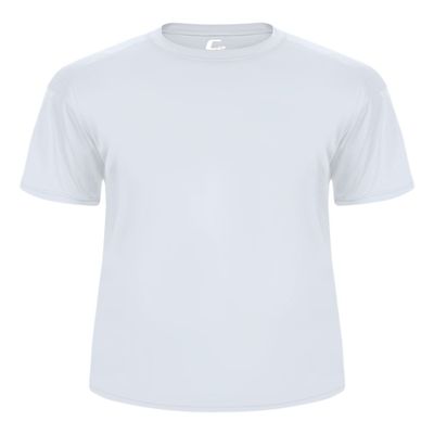 Badger Sport C2 Silver Youth Large Short Sleeve Wicking Tee