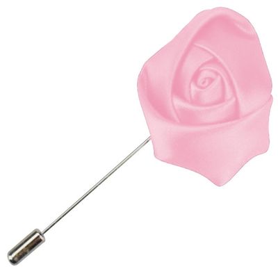 Flairs New York Gentleman's Essentials Premium Handmade Artisan Flowers Lapel Pins (Pack of 1 Pin, Blush Pink Rose Bud)