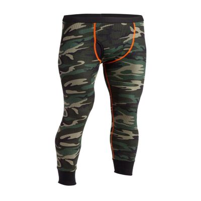 Indera Men's Woodland Camo Thermal Underwear Pant, Camo, 2X