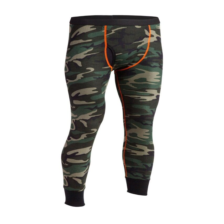 Indera Men's Woodland Camo Thermal Underwear Pant, Camo, 2X