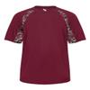 Badger Sport Maroon Digi-Camo Adult Large Short Sleeve view 1