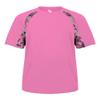Badger Sport Pink Digi-Camo Youth XS Short Sleeve view 1