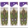 Beistle 3Piece Mardi Gras Costume Masks (Green/Gold/Purple) view 2