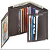 Bullz Genuine Cow Nappa leather 16 Credit Card Holder -Double Flap Out 2 ID Window Thick European Hipster Bifold wallets for men Brown view 4
