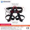 NewDoar Adjustable Thickness Climbing Harness,CE Certification Wider Half Body Harness for Rock Rappelling Fire Rescuing Tree Climbing Gear (Black) view 3