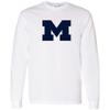 UGP Campus Apparel AL02 Michigan Wolverines Primary Logo Long Sleeve T Shirt Medium - White view 1