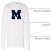 UGP Campus Apparel AL02 Michigan Wolverines Primary Logo Long Sleeve T Shirt Medium - White view 4
