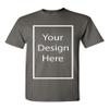 Add Your Own and Text Design Custom Personalized Adult T-Shirt Tee (XXX Large, Charcoal) view 1