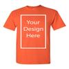 Add Your Own and Text Design Custom Personalized Adult T-Shirt Tee (Small, Orange) view 1