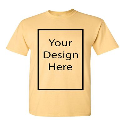 Add Your Own and Text Design Custom Personalized Adult T-Shirt Tee (XXXXX Large, Yellow Haze)