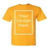 Add Your Own and Text Design Custom Personalized Adult T-Shirt Tee (XXXXX Large, Gold) view 1