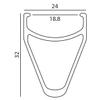 Velocity Chukker Bicycle Rim - 700C 622 x 18 48 Black/NMSW - 3900-62248 view 2