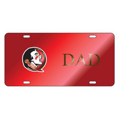 Florida State Seminoles Tag (Laser RED Seminole DAD TAG (17252))