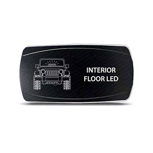 CH4X4 Rocker Switch Interior Flood Led Symbol - Horizontal - Red Led