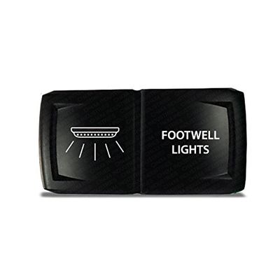 CH4X4 Rocker Switch V2 FootWell Lights Symbol - Horizontal - Red Led