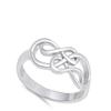 Criss Cross Infinity Knot Promise Ring New .925 Sterling Silver Band Size 7 view 2