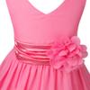 iiniim Kids Girls Chiffon Pageant Wedding Bridesmaid Summer Party Flower Girl Dress Hot Pink 6 view 4