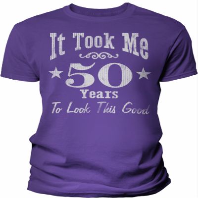 50th Birthday Gift Shirt for Men - It Took Me 50 Years to Look This Good - Purple-4X