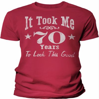 70th Birthday Gift Shirt for Men - It Took Me 70 Years to Look This Good - Red-4X