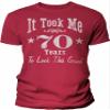 70th Birthday Gift Shirt for Men - It Took Me 70 Years to Look This Good - Red-4X view 1