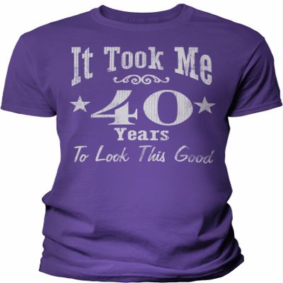 40th Birthday Gift Shirt for Men - It Took Me 40 Years to Look This Good - Purple-4X